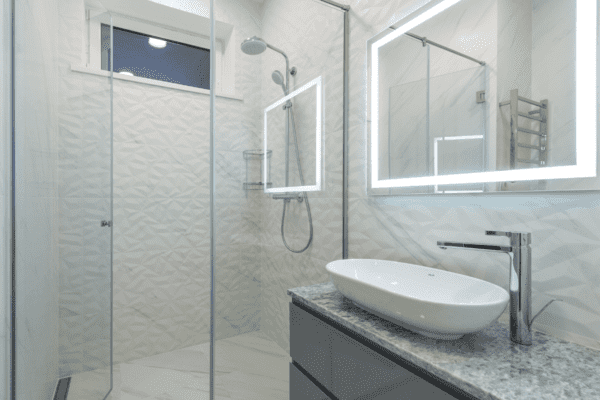Creating the Illusion of Space in bathroom