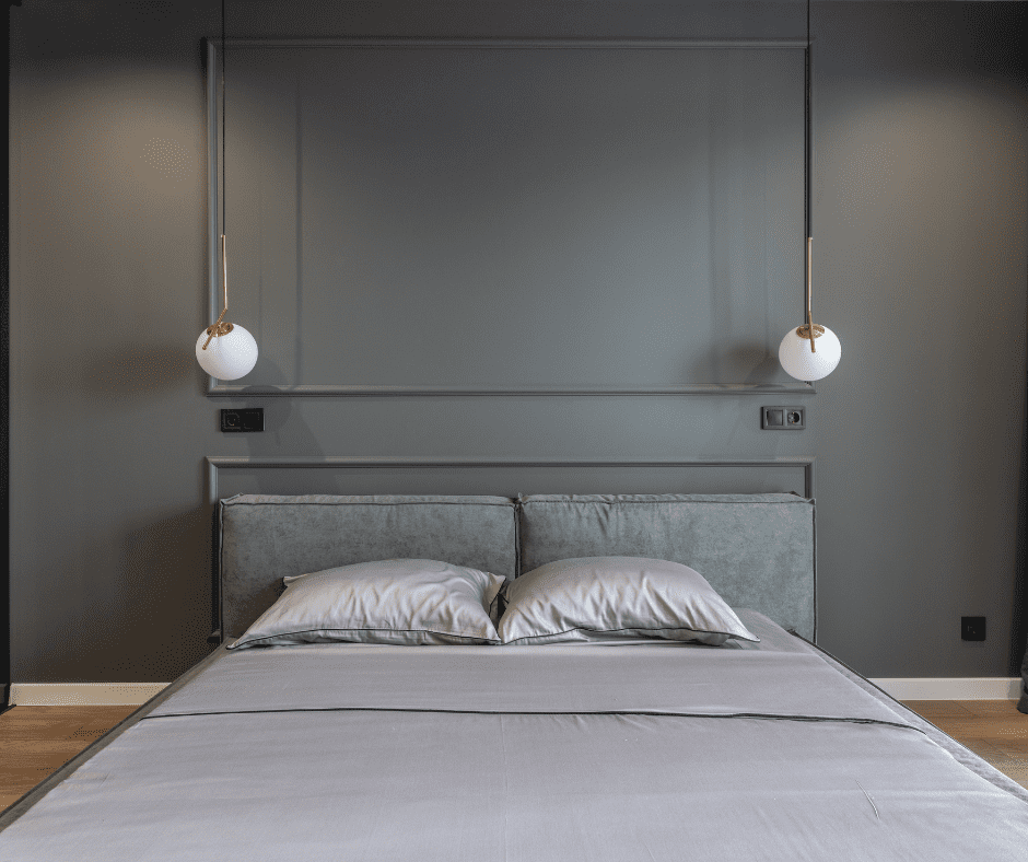 Harmony in Dark in calming & relaxing bedroom colors