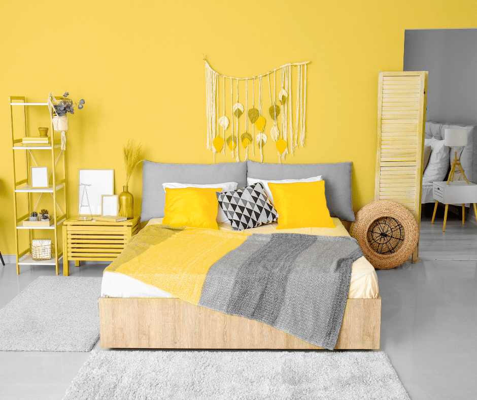 Delicate Yellow bedroom colors in 2023