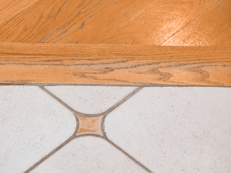 Design patterns of tiles and wooden flooring