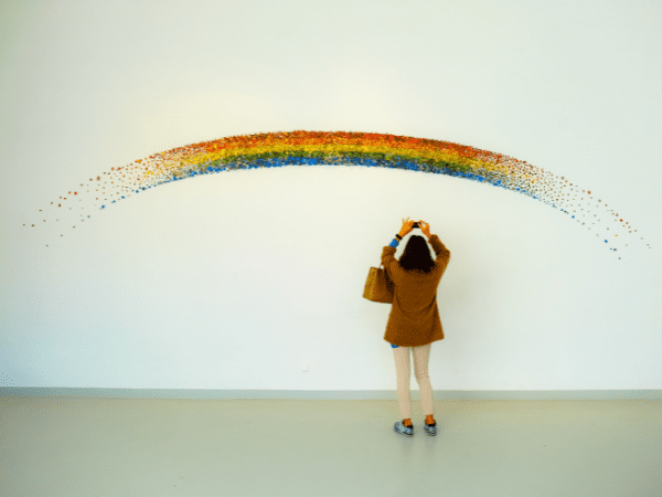 Rainbow Wall Decals by a girl