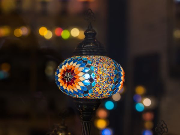 Beautiful Turkish mosaic lamps